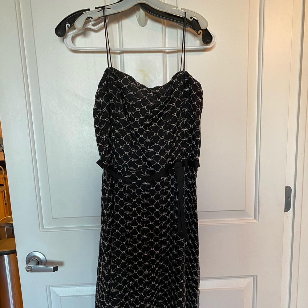 Black and white spaghetti strapped dress